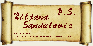 Miljana Sandulović vizit kartica